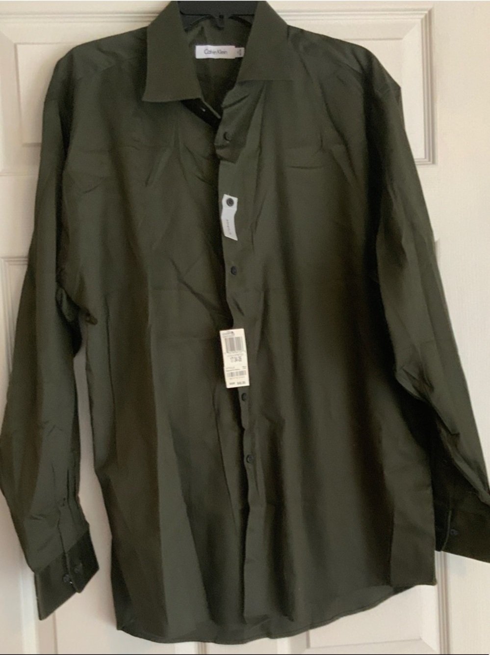 Calvin Klein Dark Olive Green Dress Shirt